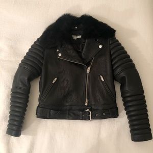 The Arrivals Rainier Black Leather Moto Jacket